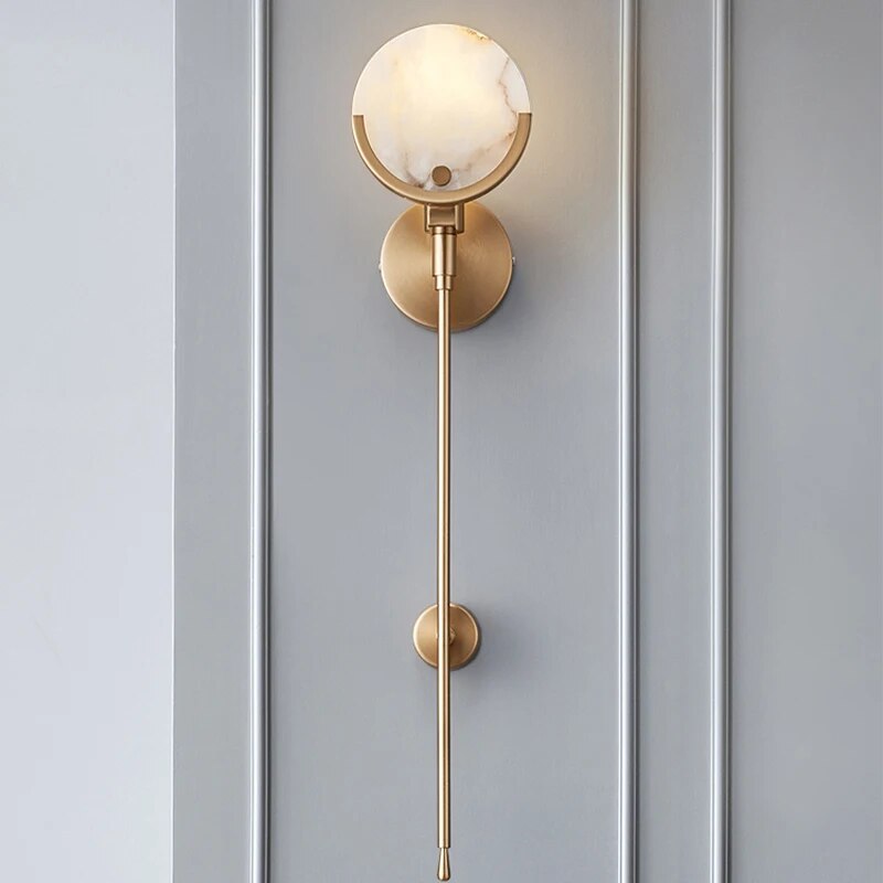 AC546 - Gold Marble Wall Sconce