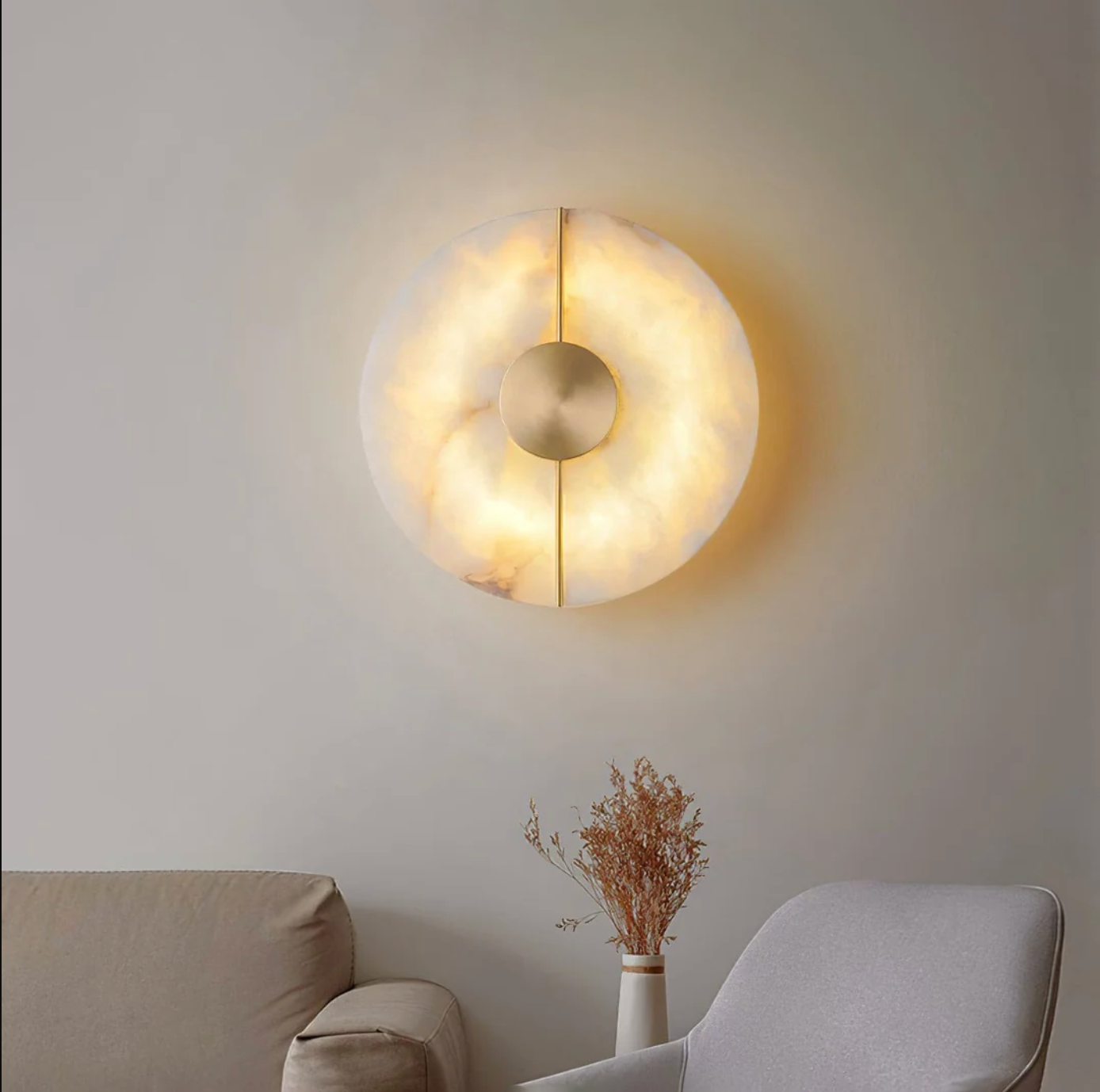 AC505 - Modern Round Marble Wall Sconce