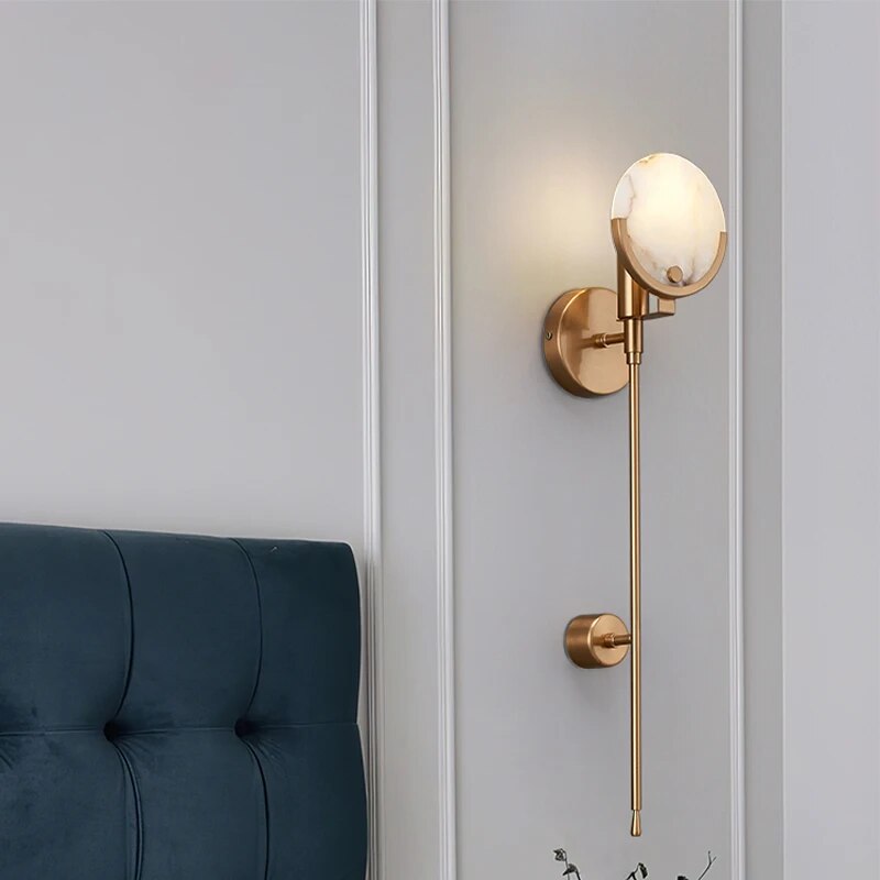 AC546 - Gold Marble Wall Sconce