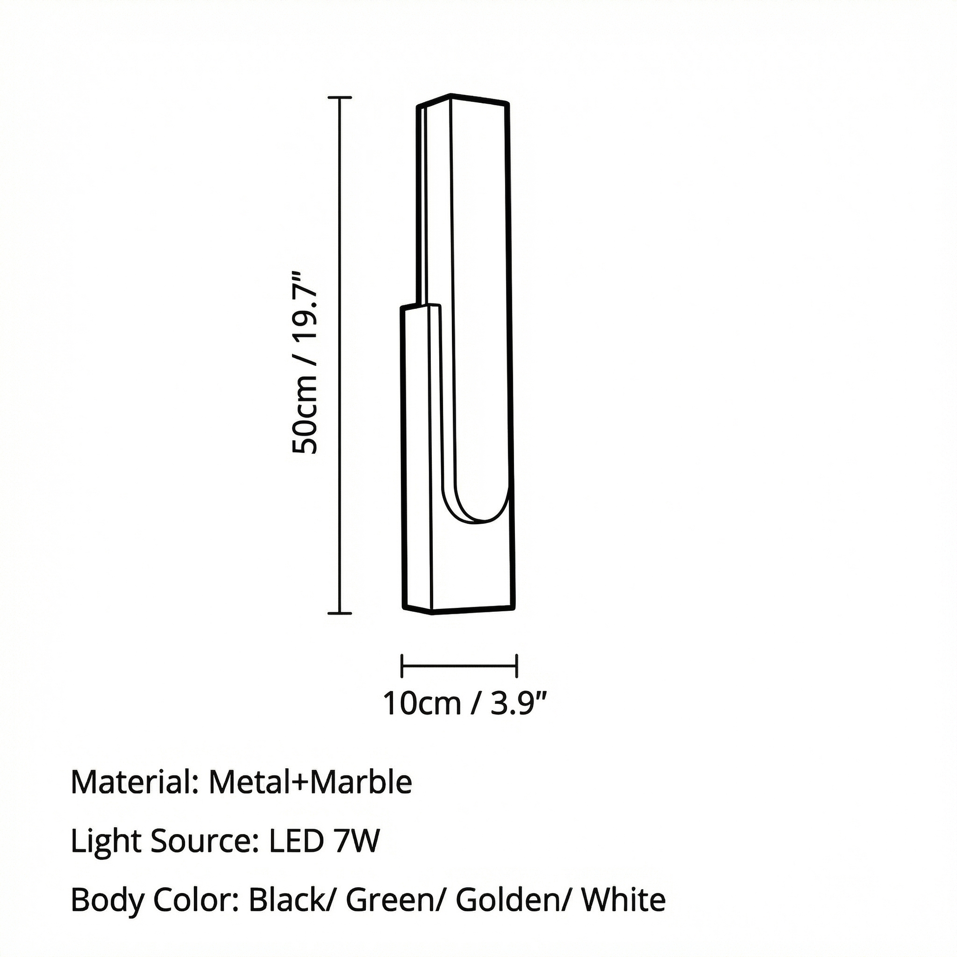 Indoor LED wall light with warm white glow